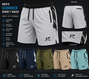 Pantalones Cortos Deportivos Blancos para Correr, con Bolsillo con Cremallera y Cintura Ajustable con Cordón para Deportes - Product Image 2