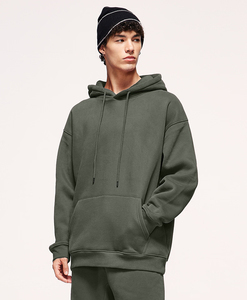 Sweat à capuche pour homme en molleton 100% coton de haute qualité, 280g, coupe ample, hiver, uni, 45 couleurs pour impression - Product Image 4