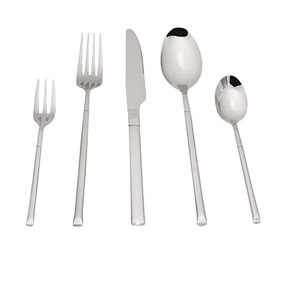 Juego de cubiertos de plata y metal creativo simple con mango real para el hogar y hoteles, juegos de cubiertos para comer - Product Image 6