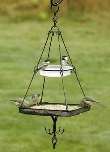 Comedero de baño para pájaros de jardín colgante, Material de hierro con Estaca de Metal, resistente al agua, Color personalizado y tamaño para uso en exteriores - Product Image 2