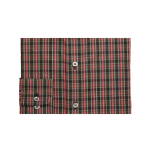 Camicia Classica da Uomo in Tartan, Vestibilità Regolare, Elasticizzata, Antipiega, in Popeline, Formale Rossa, Taglia 17, Autunno - Product Image 6