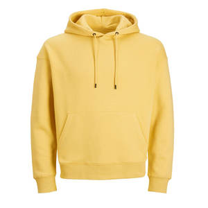 เสื้อฮู้ดสีเหลืองแบบเรียบสำหรับผู้ชายและผู้หญิงเสื้อมีฮู้ดแบบสวมศีรษะให้ความอบอุ่นใหม่เสื้อมีฮู้ดแบบ100% ผ้าฝ้ายออกแบบโลโก้ได้ตามต้องการ - Product Image 5