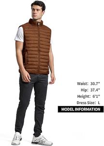 Venta Directa de Fábrica, Chaleco Acolchado con Cremallera Personalizable, Transpirable, de Alta Calidad, Informal, para Hombre, para Invierno, 100% - Product Image 5