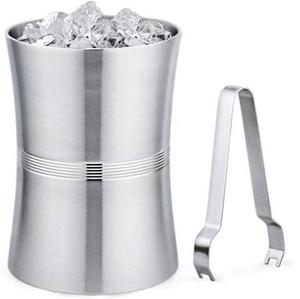 Porte-bouteille de vin rond très populaire avec refroidisseur à champagne en acier et seau à glace pour les fêtes et le service, seau avec poignées - Product Image 4