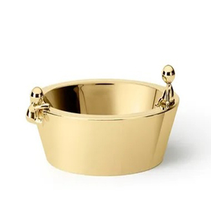 Cuenco de fundición de latón personalizado de alta calidad Acabado dorado Diseño de clase alta Nueva bandeja de servicio hecha a mano de moda - Product Image 1