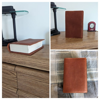 ALBORZ - Journal en cuir de vachette fait main avec logo personnalisé vintage gravé, reliure A5, couverture de Bible de haute qualité
