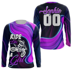 Maillot de course de moto tout-terrain unisexe à manches longues, coupe personnalisée, vêtements de moto, confortable, respirant, motocross, 100% polyester - Product Image 4