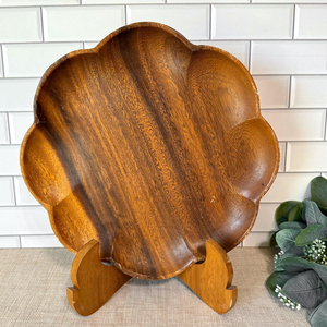 Assiettes en bois antiques en forme de pomme faites à la main avec un excellent polissage pour un éclat supplémentaire Plats fournis par HHO de l'Inde Utilisation du chargeur de nourriture - Product Image 4