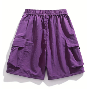 Polyester Hot Shorts Eco-Friendly Breathable Mid Waist Drawstring Closure Front Logo <b>Knee</b> Length Camouflage <b>High</b> Street Style - Product Image 2