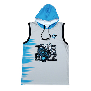 Sudadera de poliéster personalizada de alta calidad, Sudadera con capucha sin mangas, diseño de sublimación, uniforme de entrenamiento transpirable para adultos de talla grande - Product Image 3