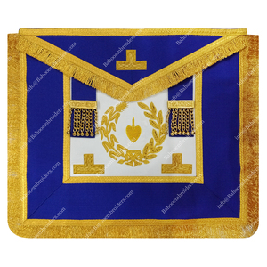 TABLIER D'ADHÉSION MASONIQUE REGALIA CRAFT GRAND OFFICIERS ROBE COMPLÈTE CHARITÉ-LOGO BRODÉ À LA MAIN À FRANGES DORÉES - Product Image 1