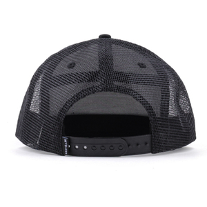 Casquettes de camionneur Snapback noires de haute qualité 5 panneaux chapeaux en maille conception à profil moyen propre Simple élégant chapeau sportif sportif - Product Image 3