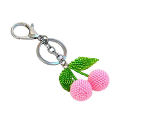 Nouveau porte-clés de luxe perlé, magnifique porte-clés pomme au design tendance, perles de rocaille pour sacs à main, accessoires de charme - Product Image 3