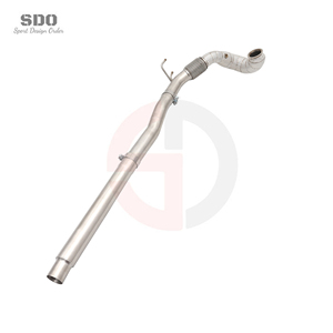 Downpipe haute performance SDO pour VW Golf 7.5R compatible avec le turbocompresseur IS38, version racing premium en acier inoxydable SS304. - Product Image 3