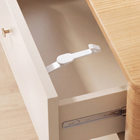 6 supports de couvercle de placard avec petite tête de fixation supérieure, installation par vis uniquement pour la sécurité des bébés dans les armoires et les tiroirs
