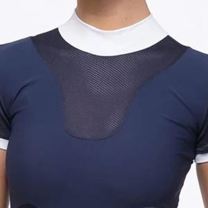 Camisa ecuestre de manga corta de alta calidad con logotipo personalizado para mujer, camisa Ecuestre para la venta, impresión personalizada - Product Image 3