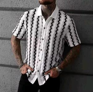 Nouvelle chemise décontractée pour homme, t-shirt de sport à manches courtes, haut personnalisé imprimé, polo tendance pour l'été - Product Image 2