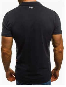 Men's Fashion Personality Casual Slim Short Sleeve Pockets 100 % Polyester <b>Polo</b> Shirt for Men - Product Image 3