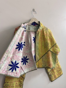 Wholesale Lot Of <b>Kantha</b> Quilted Handmade <b>Jacket</b> Vintage Cropped Reversible <b>Jacket</b> - Product Image 5