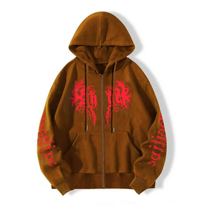 Sudadera con Capucha y Cremallera para Hombre, Diseño Invernal, Impresión Digital Personalizada en Mezcla de Algodón, Diseño Ecológico e Impermeable - Product Image 1