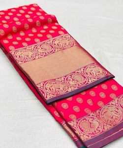 Meilleur prix Saree pour une valeur imbattable Regal Sana Silk Party Wear Saree avec des ornements de diamants et de perles kurta - Product Image 5