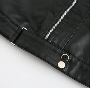 2024 nouveau Design femmes motard en cuir véritable veste décontracté coupe ajustée décontracté Style moderne respirant femmes vestes du Pakistan - Product Image 5