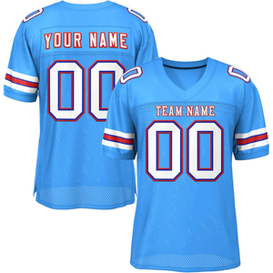 Maillot de football américain personnalisé OEM 2025 pour jeunes, séchage rapide, grande taille, en sergé, avec manches courtes et motif imprimé - Product Image 6