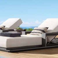 Chaise longue de patio pliable avec dossier inclinable réglable, coussin en Teslin durable, garantie de trois ans, résistant aux UV