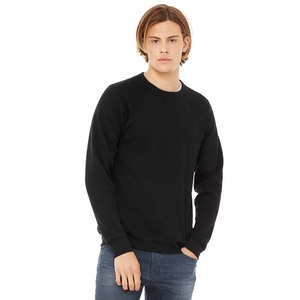 Bella Canvas Unisex Sponge Fleece Raglan Sudadera Negro - Product Image 1