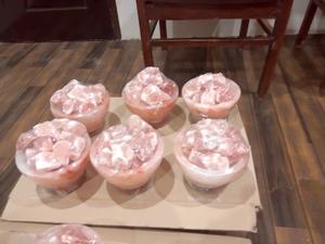 Vente en gros magnifique bol à feu rond poli morceaux de cristal de sel pour la maison mascotte décorative artisanat de cristal (ancien) - Product Image 2