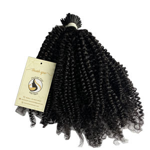 Wholesale Raw Vietnamese Human <b>Hair</b> Extensions Kinky <b>Curly</b> Natural Color I Tip Cabelo Humano Natural - Product Image 1