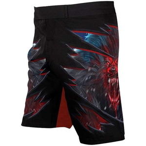 Shorts d'entraînement MMA personnalisés avec logo imprimé, respirants, extensibles, légers, à séchage rapide, en polyester/spandex, motif uni décontracté pour hommes - Product Image 1