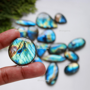 Gema de cristal labradorita, cabujón de jaspe de serpiente, detectores de piedras preciosas, cristales curativos, labradorita púrpura, cabujón de coral, cuentas de piedras preciosas - Product Image 4