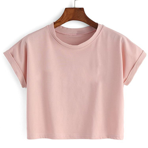 Mujeres algodón casual cuello redondo manga corta transpirable cómodo verano moda suave simple moda Camiseta básica - Product Image 1