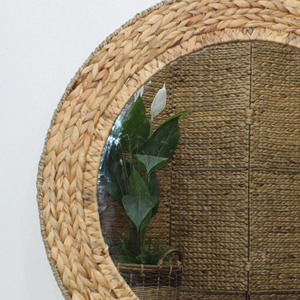Artex Dong Thap Circular Natural <b>Vintage</b> Floor and <b>Wall</b> Hanging Decorative <b>Mirror</b> Durable Handmade Woven for Household and Shops - Product Image 4