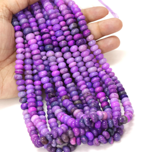 Perles rondes en opale rose et violette : pierre précieuse de qualité AAA, artisanat de bijouterie (7-10 mm) - Product Image 3