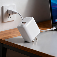 Chargeur rapide pliable compact PD 20W Type-C en ABS pour téléphone portable, appareil photo et montre connectée - Idéal pour les voyages