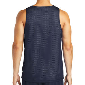 เสื้อกล้ามชายสีกรมท่าระบายอากาศในยิม - Product Image 2