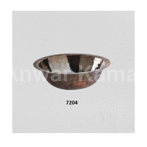 <b>Round</b> Handcrafted Black Nickel Hammered Copper Bathroom <b>Basin</b> Sink Home Decor Antique Design Copper Bathroom <b>Basin</b> Sink - Product Image 2