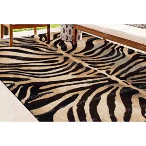 Alfombra con Estampado de Zebra - Diseño Abstracto Moderno y Lujoso para Decoración del Hogar, Alfombra Delgada No Tejida - Product Image 1