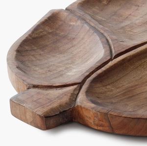 Plato de madera creativo con forma de hoja a precio asequible para restaurante, hogar, boda, fiesta, uso - Product Image 3