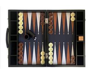 Base de Tela para Backgammon Tamaño Torneo, 57x75cm, Negro y Marrón, de Madera, para Video - Product Image 1
