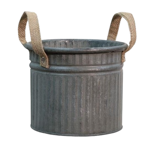 Decoraciones de jardín de hierro de Metal con acabado de Zinc grande de alta calidad, macetas antiguas, macetas de cubo para uso doméstico, último diseño - Product Image 5