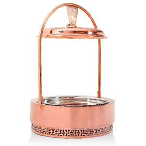 Equipo de buffet de diseño antiguo Calentador de alimentos de acero inoxidable Plato de frotamiento Vajilla Plato de frotamiento decorativo de boda - Product Image 5