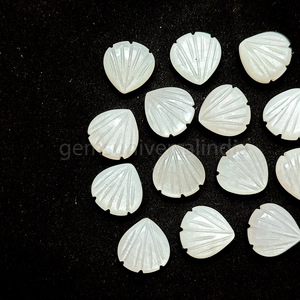 White Moonstone Carved <b>Shell</b> <b>Beads</b> Natural Moonstone <b>Shell</b> Shape Gemstone <b>Shell</b> <b>Beads</b> Hand Carved <b>Beads</b> for Jewelry Making - Product Image 3