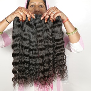 Extensions de cheveux humains vierges Remy naturels 100% meilleurs paquets de vendeurs de haute qualité cheveux humains ondulés de Temple indien Super Wave - Product Image 5