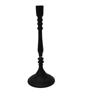 Ensemble décoratif fantaisie de 2 bougeoirs en métal couleur noire bougeoir pour la décoration de table à la main - Product Image 1