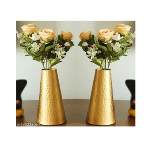 Wholesale Decorative Metal <b>Flower</b> Vase Cylindrical <b>Tall</b> Gold Fish Scale Embossed Floor Vases for Event Home Decor <b>Flower</b> <b>Pot</b> - Product Image 4