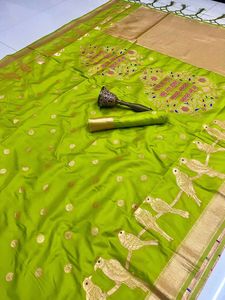 ผ้าส่าหรีผ้าไหมนุ่มพิมพ์ลายผ้าซาริจากแฟชั่นดีไซน์ล่าสุด - Product Image 4