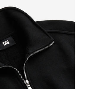 เสื้อสเวตเชิ้ตคอเต่าแบบซิปครึ่งตัว สไตล์สตรีทแวร์ ผ้าซับในอุ่น ทรงหลวม ไหล่ตก ซิปแบบพูลโอเวอร์ - Product Image 5